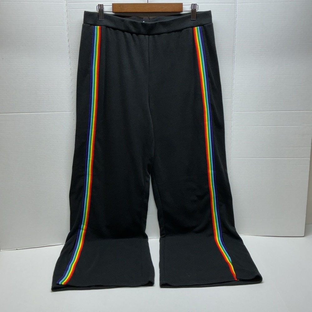 Small  Pants Rainbow Color Sides Tracy Anderson G.I.L.I  FRENCH TERRY WAIST 30"